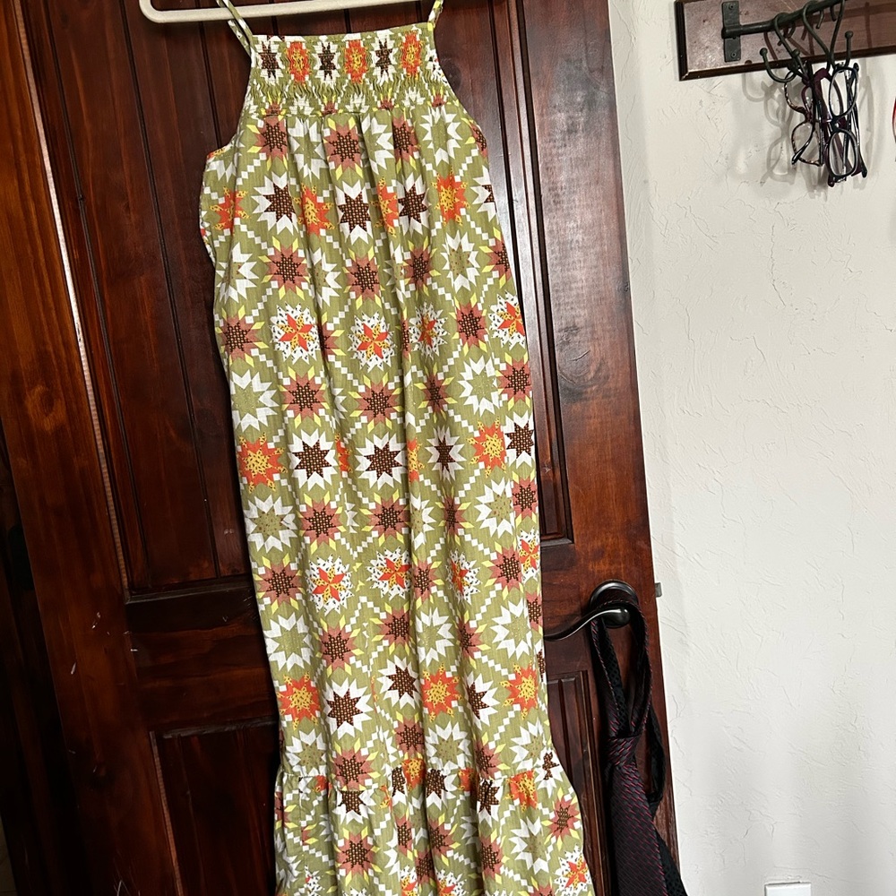 Universal Thread Floral Quilt Pattern Maxi Dress … - image 1